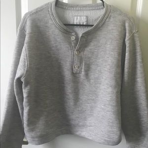 Gray pullover with 3 buttons